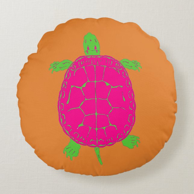 Preppy Turtle Pillow (Front)