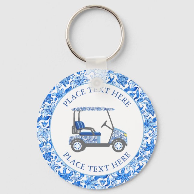 Preppy Turtles Golf Cart Keychain (Front)