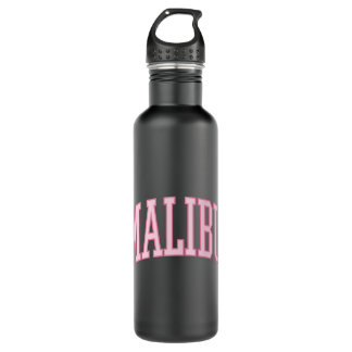 Preppy Varsity Pink Malibu California  710 Ml Water Bottle