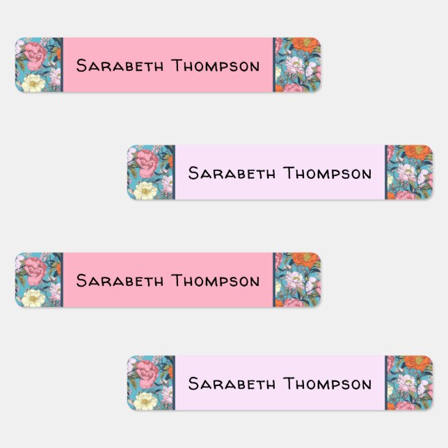 Preppy Vintage Floral Monogram Name (Group)