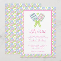 Preppy Watercolor Argyle Pickleball Paddles