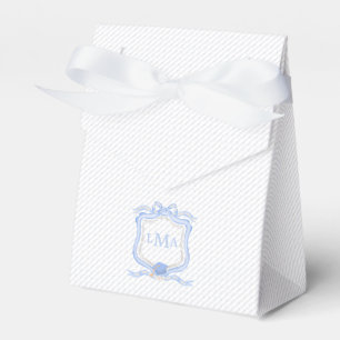 Preppy Wedgewood Monogram Graduation Favor Box