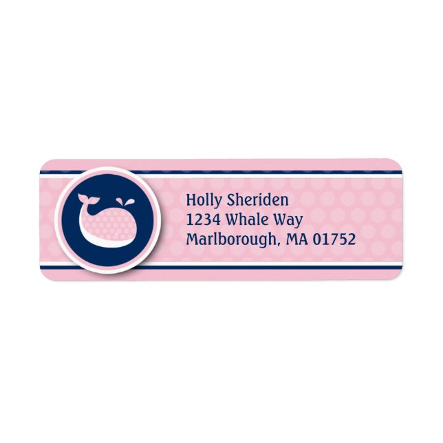Preppy Whale Address Labels (Front)