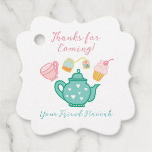 Preppy Whimsical Tea Party Favour Tags