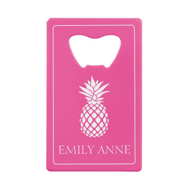 Preppy White Pineapple on Pink (Devant)
