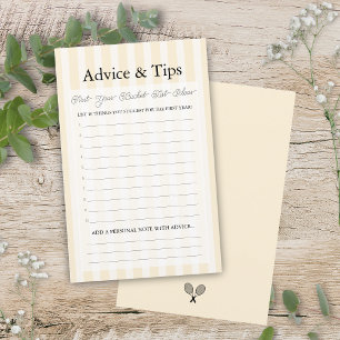 Preppy Yellow Bucket List Advice Baby Shower Game