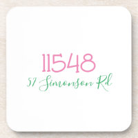 Preppy Zip Code Street Address Personalized