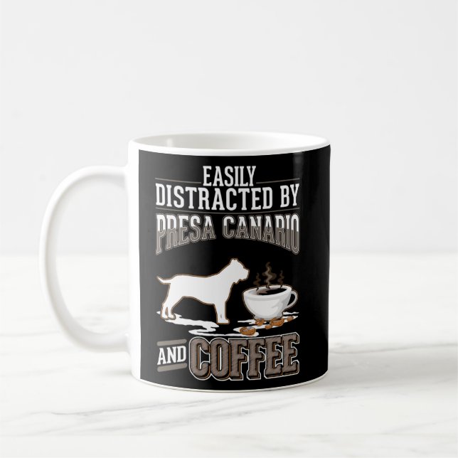 Presa Canario And Coffee Dogo Canario  Mug (Left)
