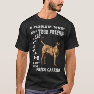 Presa Canario Saying Mom Dad Print Canary Mastiff T-Shirt