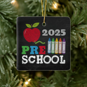 Preschool 2025 Chalkboard Ornament