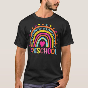 Preschool Boho Rainbow Teacher Student Last Day Of T-Shirt