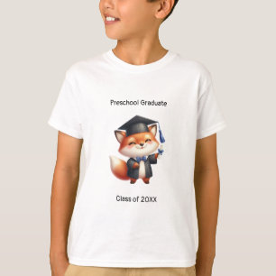 Preschool Boy Graduate Cute Fox Grad T-Shirt