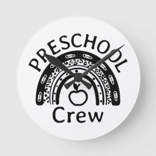 Preschool Crew Preschool Squad Round Clock