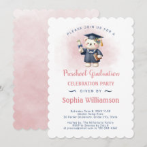 Preschool Girl Graduation Teddy Bear