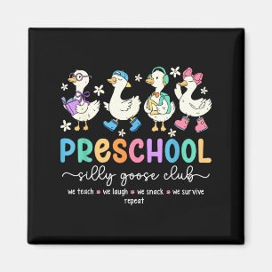 Preschool Goose Silly Teacher Funny Goose Back To Magnet