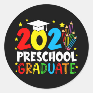 Preschool graduate 2026 pre-k grad funny schoolPre Classic Round Sticker