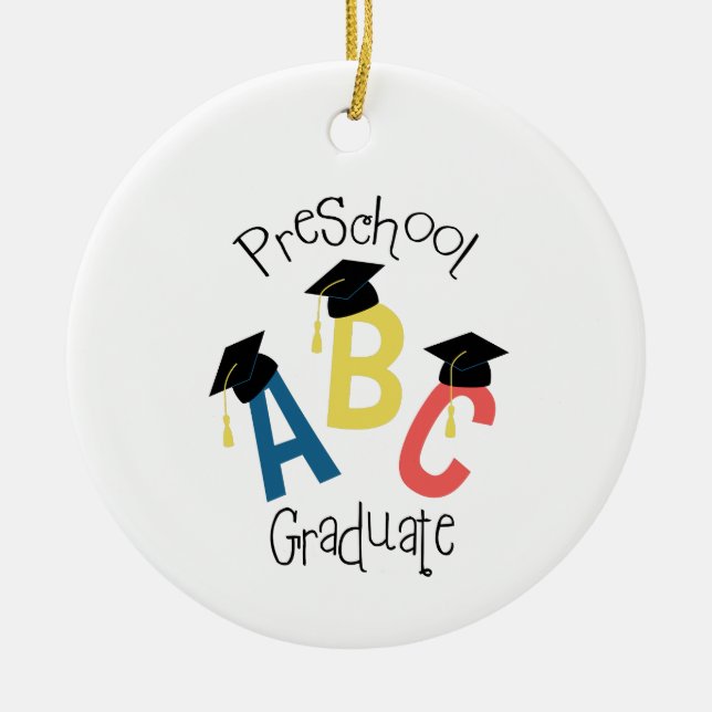 Preschool Graduate Ceramic Ornament (Front)