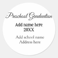 Preschool Graduation add school name address name
