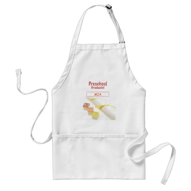 Preschool Graduation Blocks, Gift Item Standard Apron (Front)