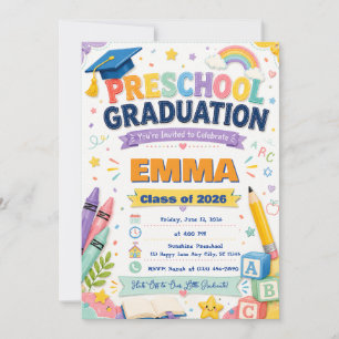 Preschool Graduation Invitation Class of 2026