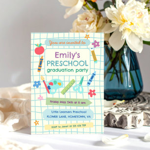 Preschool Graduation Party Photo Invitation