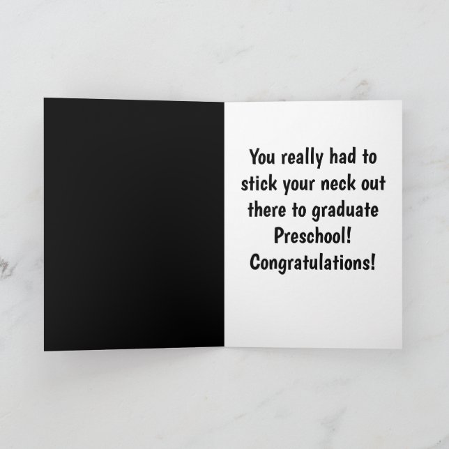 Preschool Graduation Quote Funny Pre-K Card (Inside)