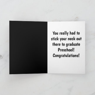 Preschool Graduation Quote Funny Pre-K Card