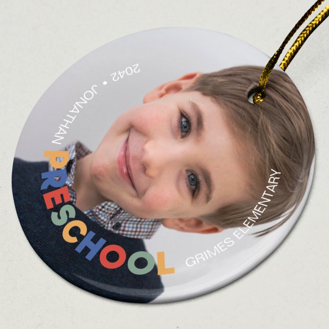 PreSchool Keepsake Photo Ceramic Ornament (Creator Uploaded)