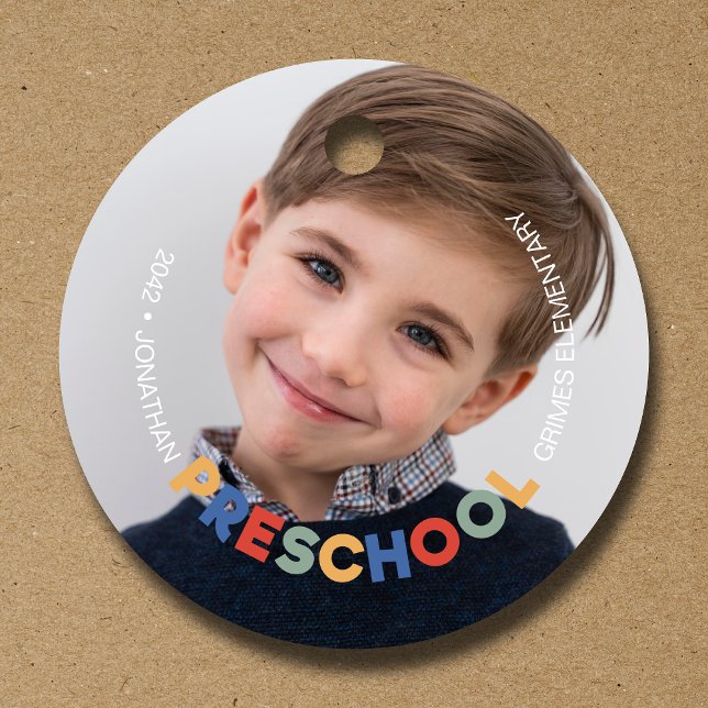 PreSchool Keepsake Photo Favour Tags (Creator Uploaded)