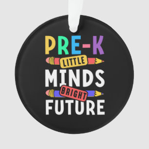 Preschool Kids Back to School Little Minds Bright  Ornament