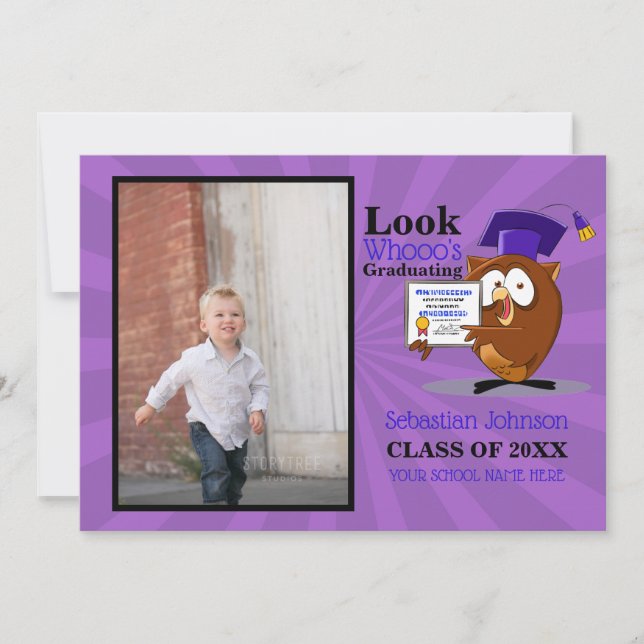 Preschool Kindergarten Photo Announcement (Front)