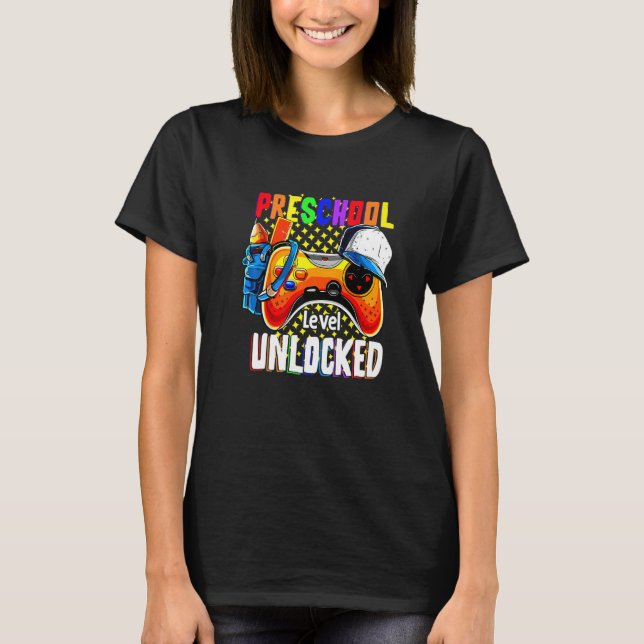 Preschool Level Unlocked Back To School T-Shirt (Front)