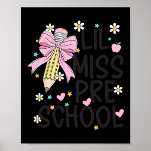 Preschool Little Miss Back To School Girls Prescho Poster