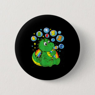 Preschool Number Day Kids Maths Dinosaur 2 Inch Round Button