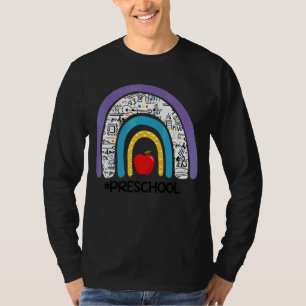 Preschool Rainbow Apple Back To School Teacher T-Shirt