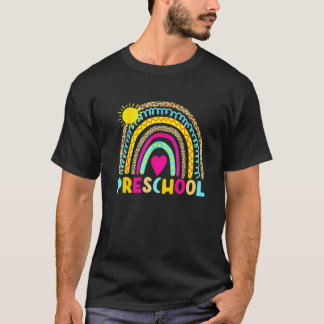 Preschool Rainbow Back To School Teacher Girls Boy T-Shirt