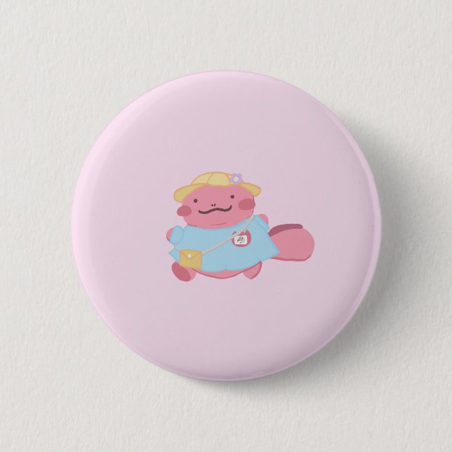 Preschool Salamander 2 Inch Round Button (Front)