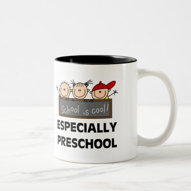 Preschool School is Cool Two-Tone Coffee Mug (Right)