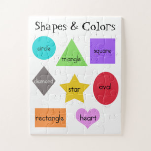 Preschool Shapes and Colours Chart Jigsaw Puzzle