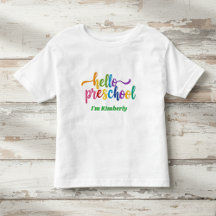 Preschool Shirt, Hello Preschool, First Day 