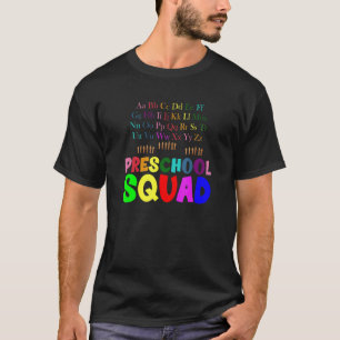 Preschool Squad Back To School With Alphabet Colo T-Shirt