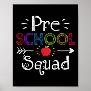 Preschool Squad Gift Preschool Teacher Student Poster