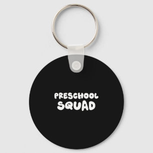 Preschool squad retro back to school first day keychain
