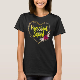 Preschool Squad Tie Back To School Women Appreciat T-Shirt