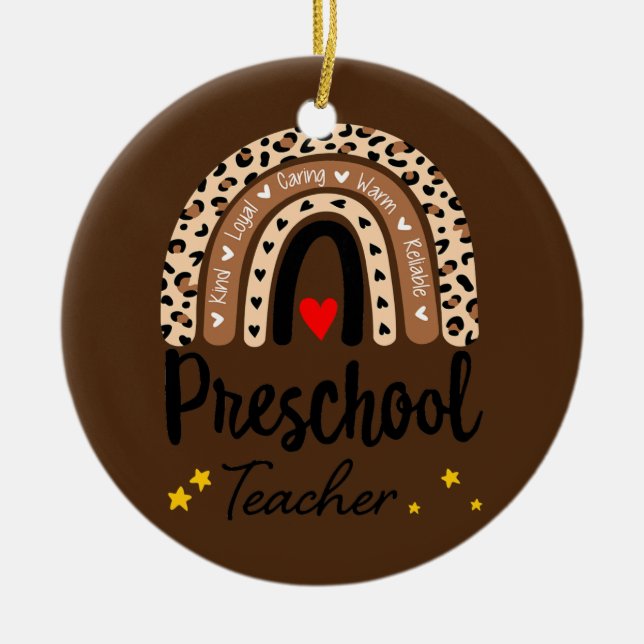 Preschool Teacher Back to School Daycare Ceramic Ornament (Front)