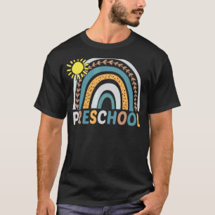 Preschool Teacher Boho Rainbow Back To School Appr T-Shirt