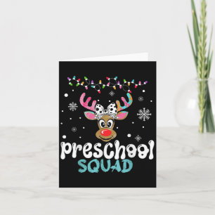 Preschool Teacher Christmas Preschool Squad Reinde Card