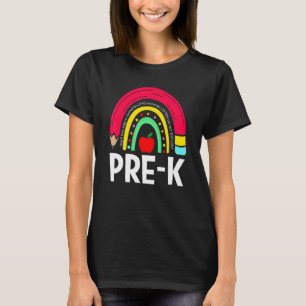 Preschool Teacher Cute Rainbow Back To School   Ki T-Shirt
