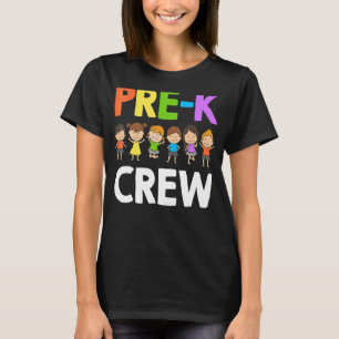 Preschool Teacher Designs For Men Women Pre K Crew T-Shirt