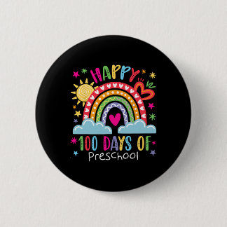 Preschool Teacher Girls Kids Rainbow 100 Days Of S 2 Inch Round Button